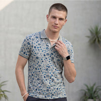 Killer Men Teal Blue Printed Slim Fit T-Shirt