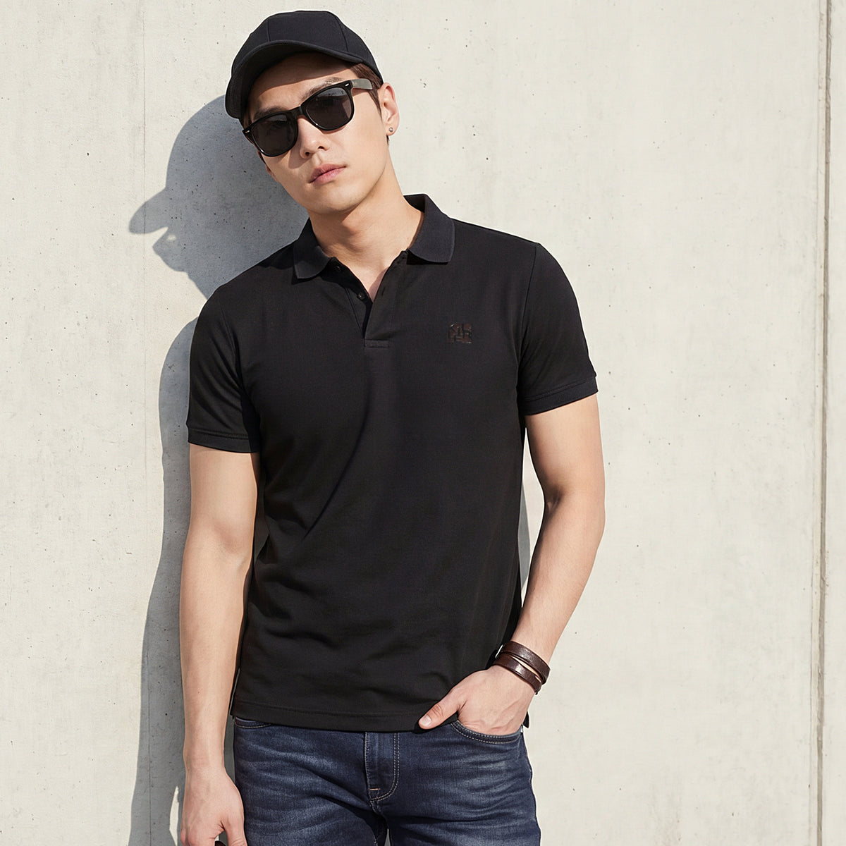 Killer Men Black Solid Slim Fit T-Shirts
