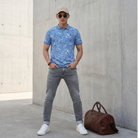 Killer Men Blue Printed Slim Fit T-Shirt