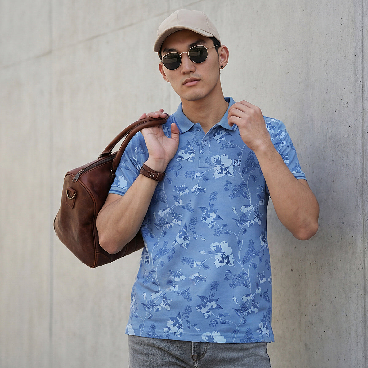 Killer Men Blue Printed Slim Fit T-Shirt