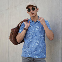 Killer Men Blue Printed Slim Fit T-Shirt