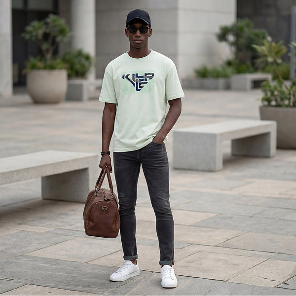 Killer Men Mint Green Printed Slim Fit T-Shirt