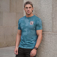 Killer Men Blue Printed Slim Fit T-Shirts