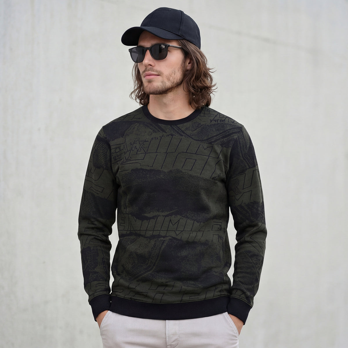 Killer Men Olive Slim Fit T-T-Shirts