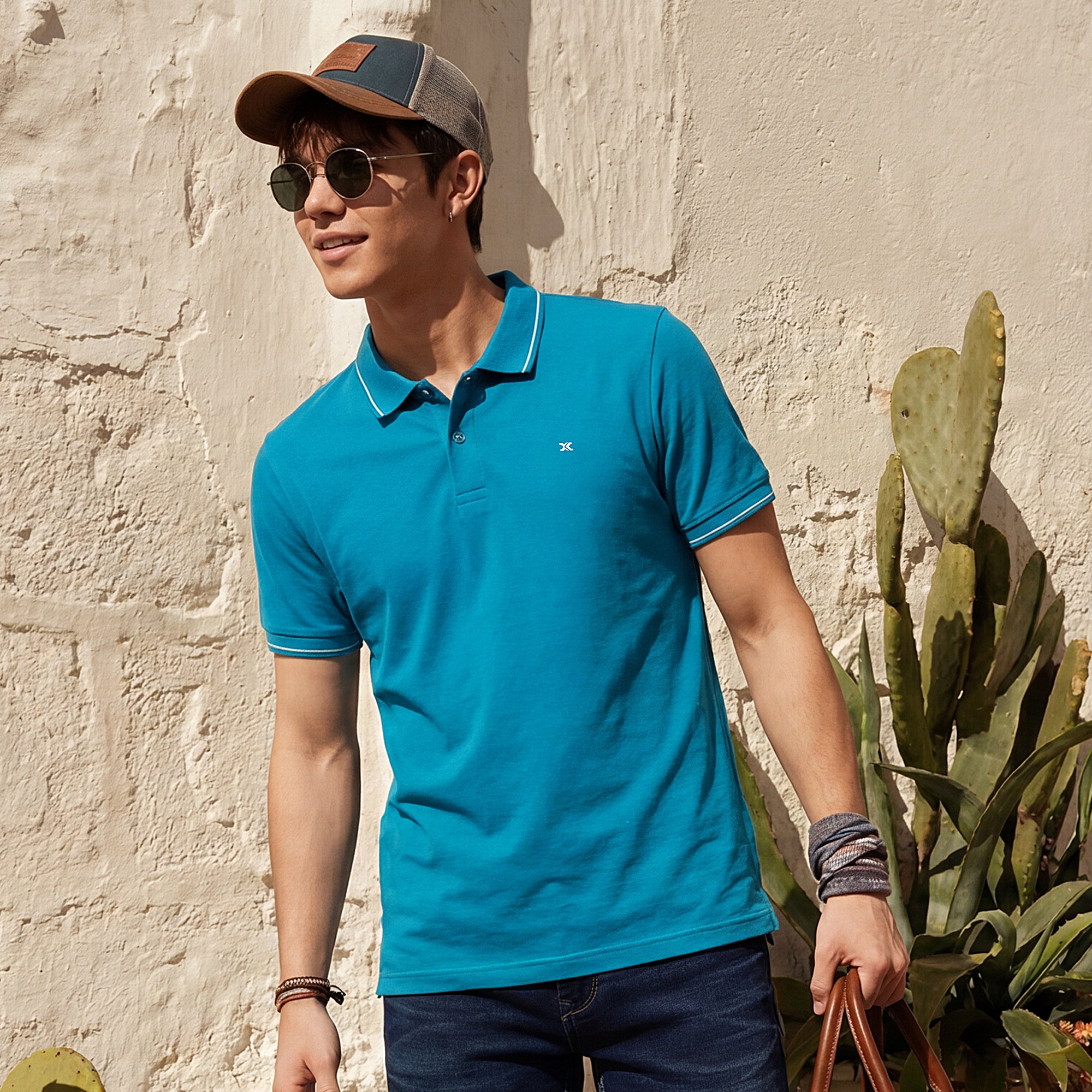 Killer Men Blue Printed Slim Fit T-Shirts