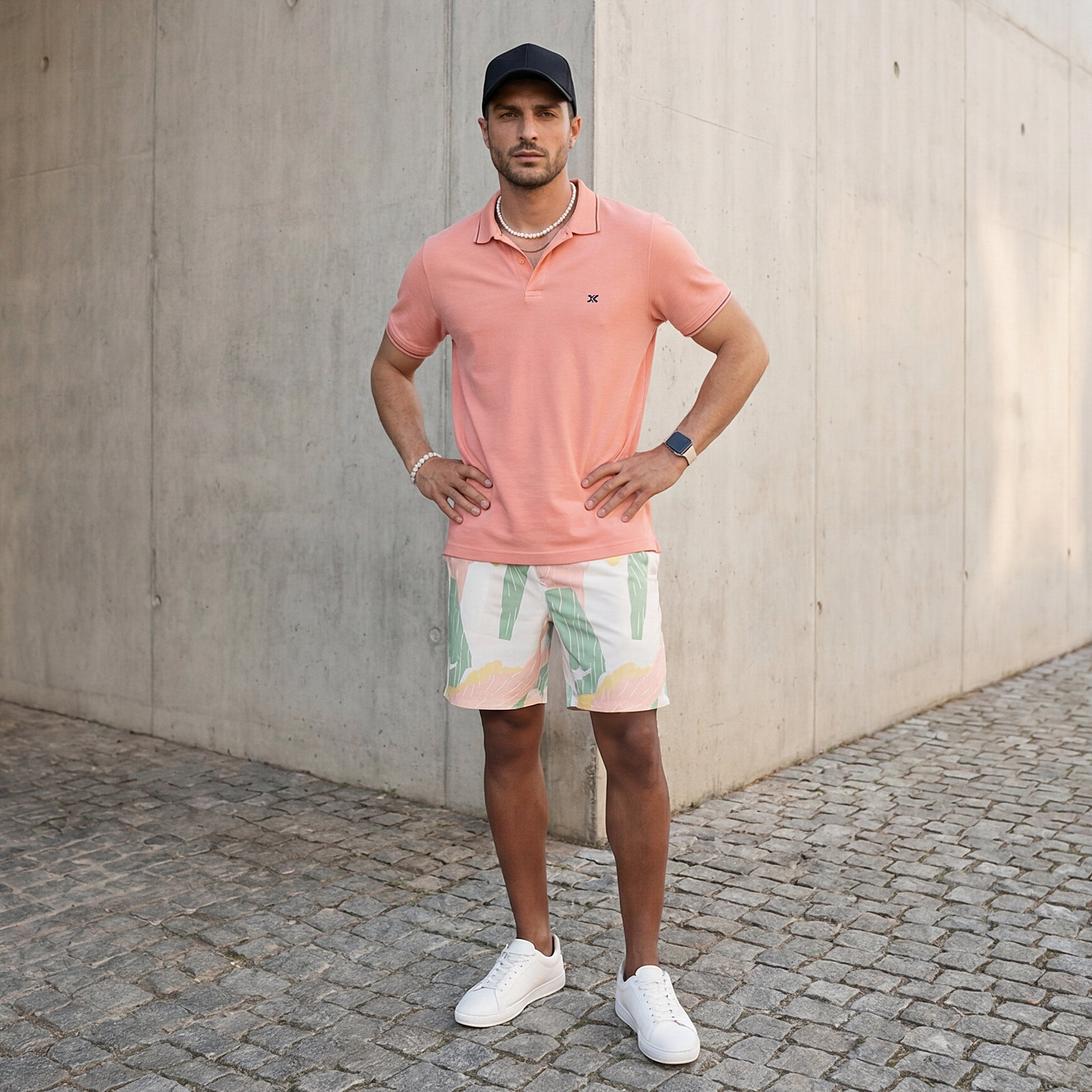 Killer Men Peach Printed Slim Fit T-Shirts