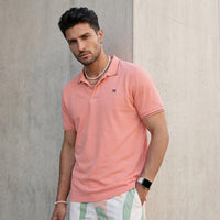 Killer Men Peach Printed Slim Fit T-Shirts