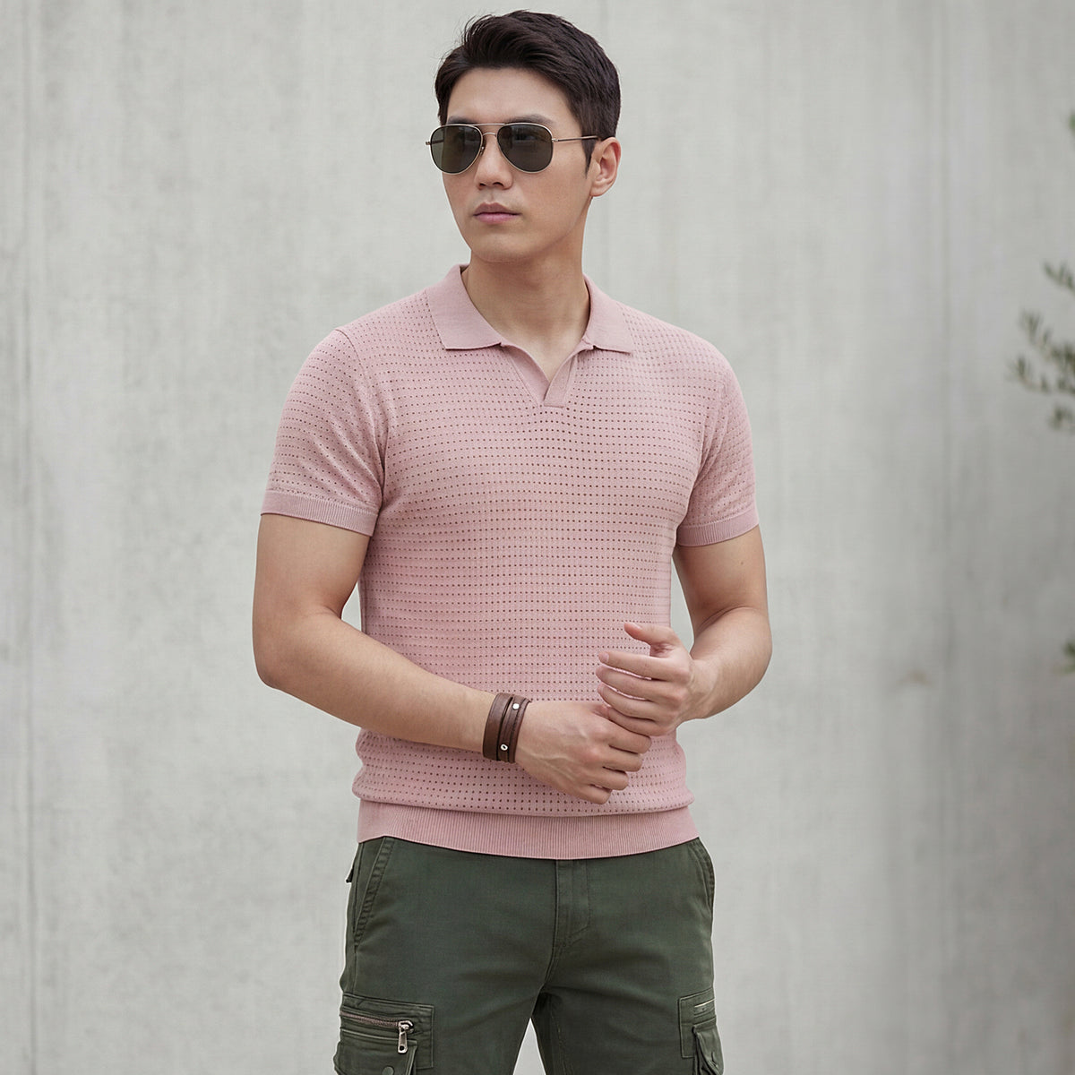 Killer Men Pink Printed Slim Fit T-Shirts