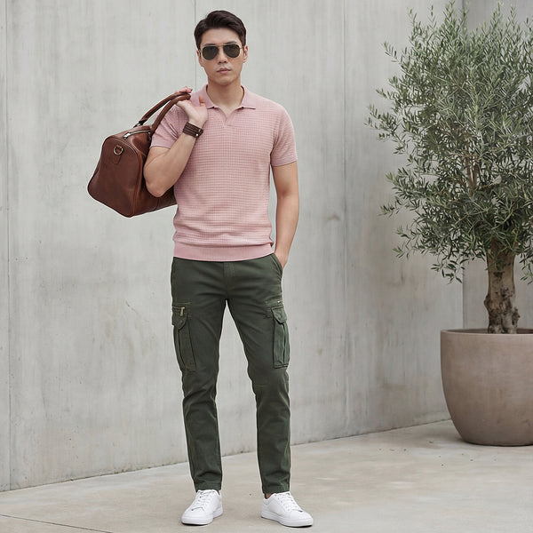 Killer Men Pink Printed Slim Fit T-Shirts