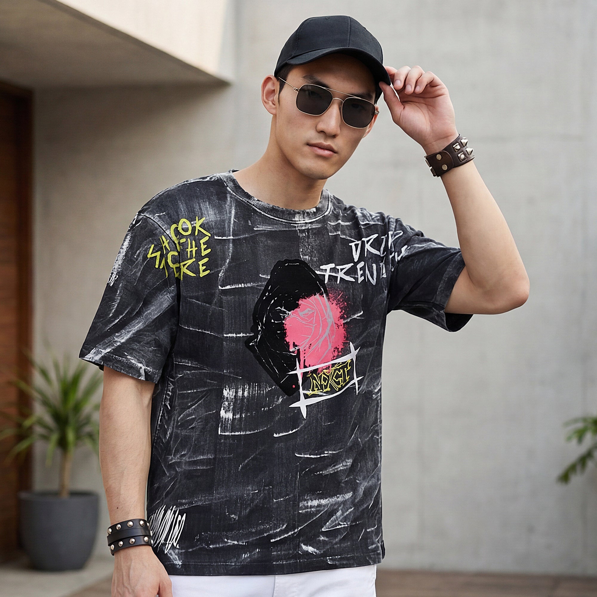 Killer Men Black Printed Slim Fit T-Shirt