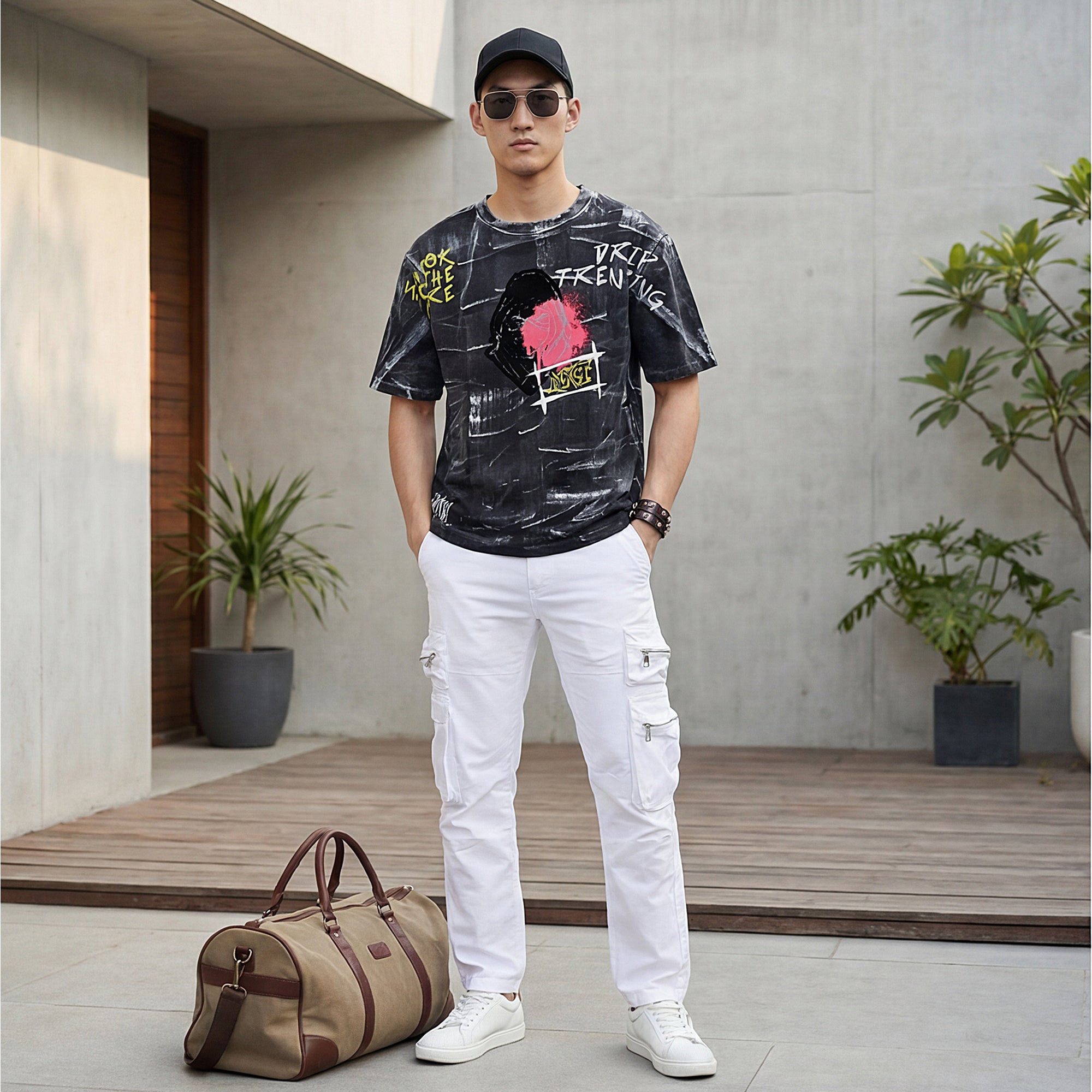 Killer Men Black Printed Slim Fit T-Shirt