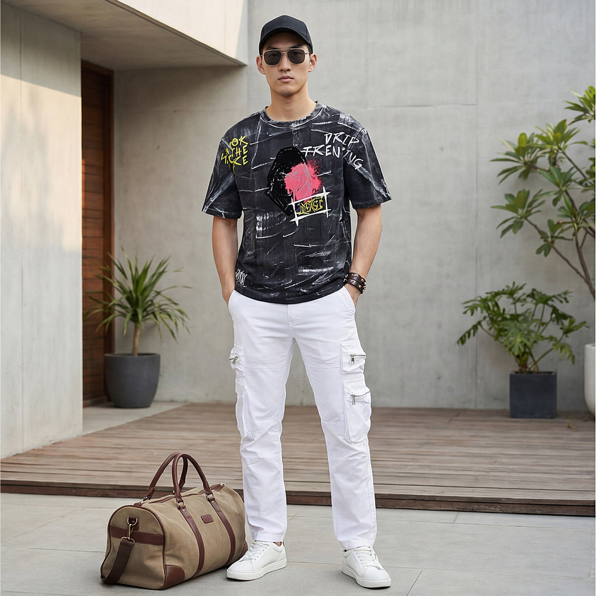 Killer Men Black Printed Slim Fit T-Shirt