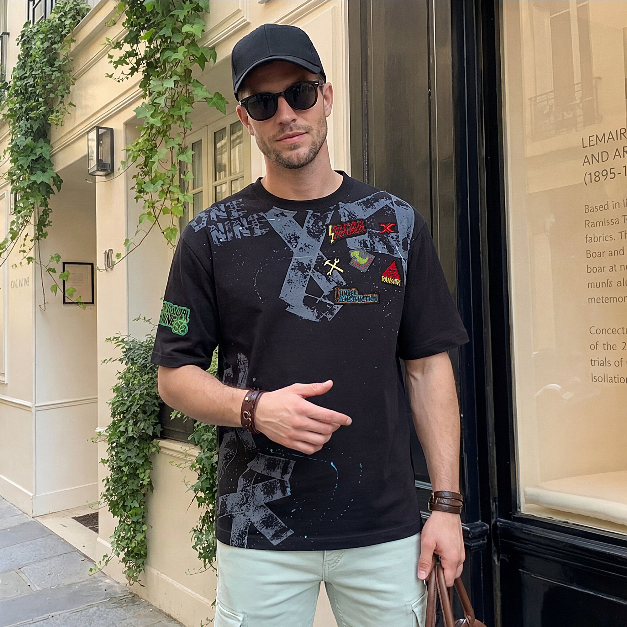 Killer Men Black Printed Round Neck T-Shirts