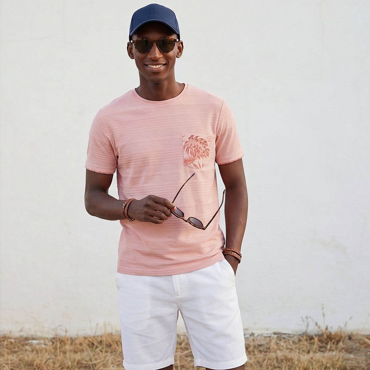Killer Men Peach Printed Slim Fit T-Shirts
