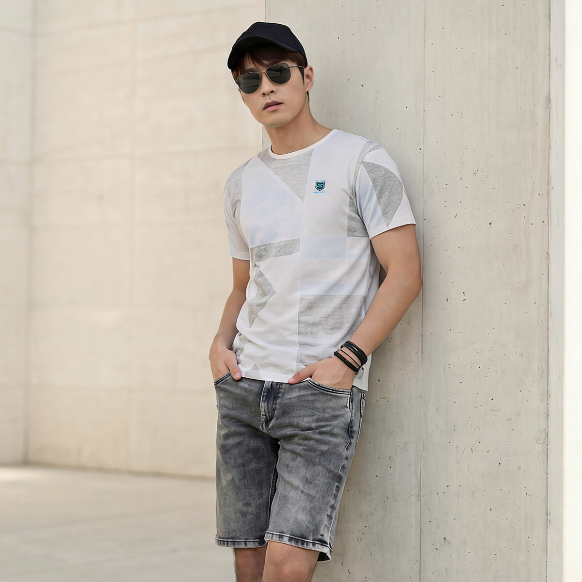 Killer Men White Printed Slim Fit T-Shirts