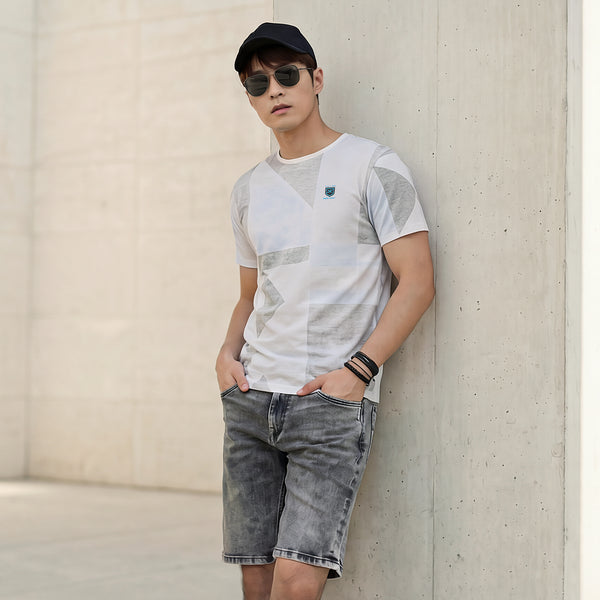 Killer Men White Printed Slim Fit T-Shirts