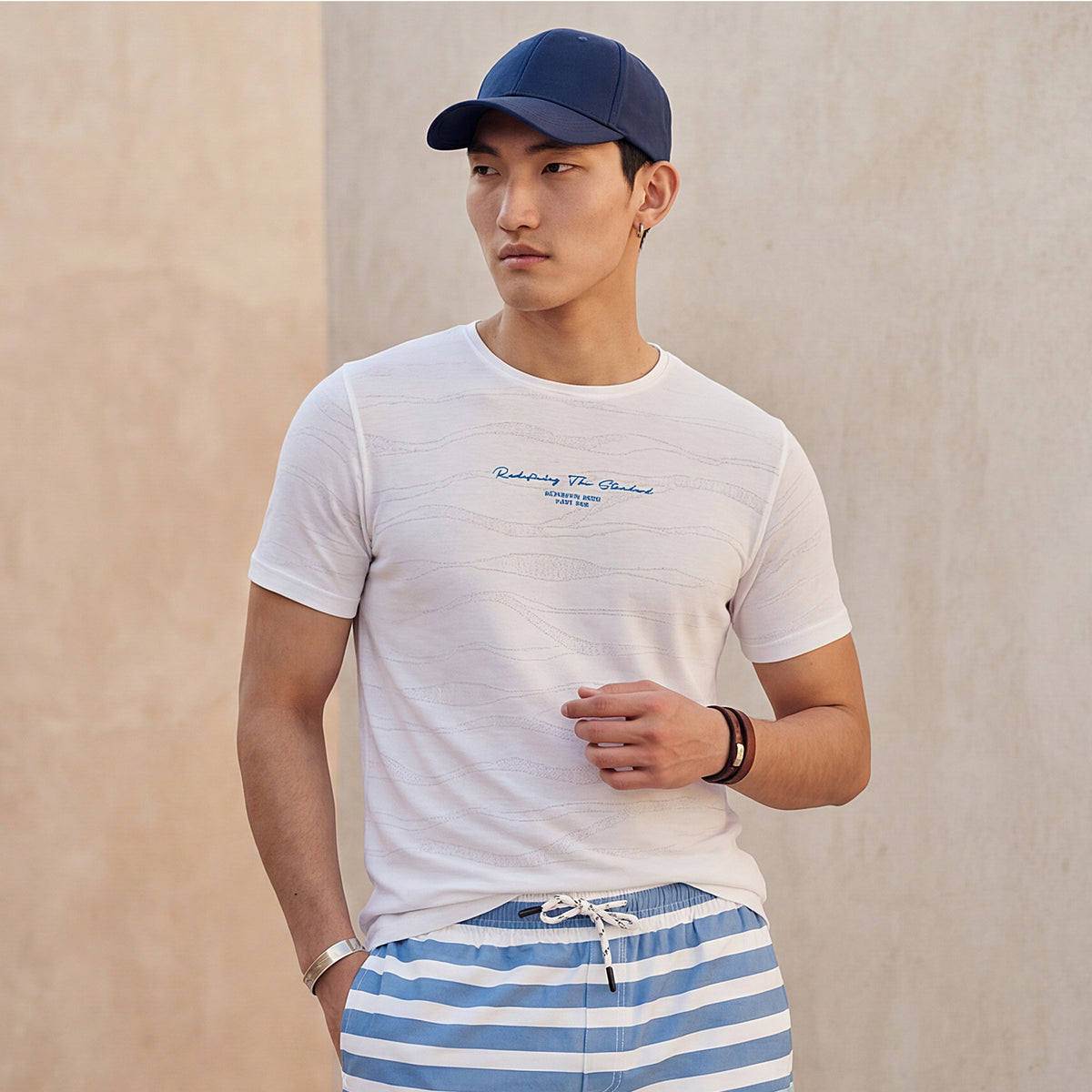 Killer Men White Printed Slim Fit T-Shirts