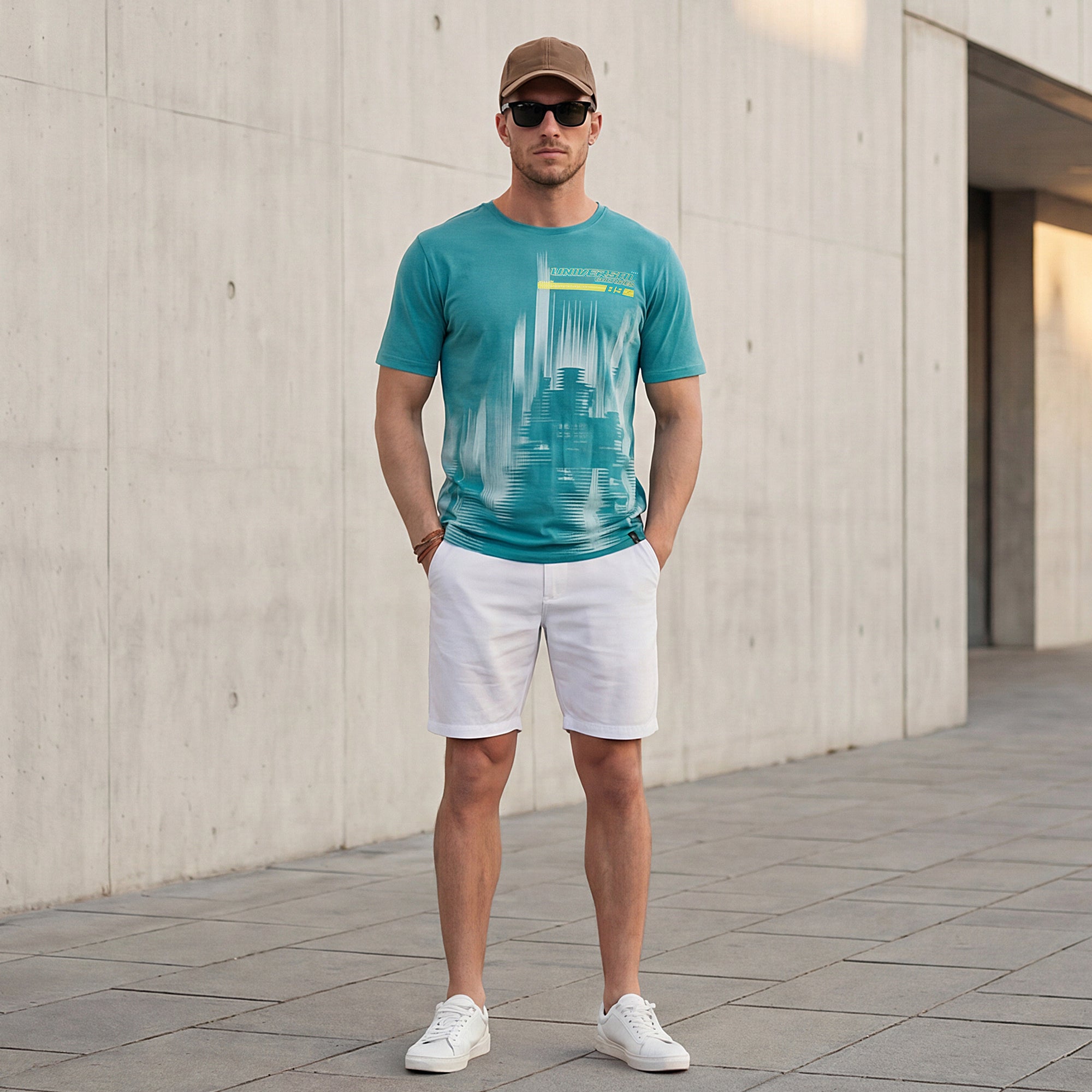 Killer Men Blue Printed Slim Fit T-Shirts