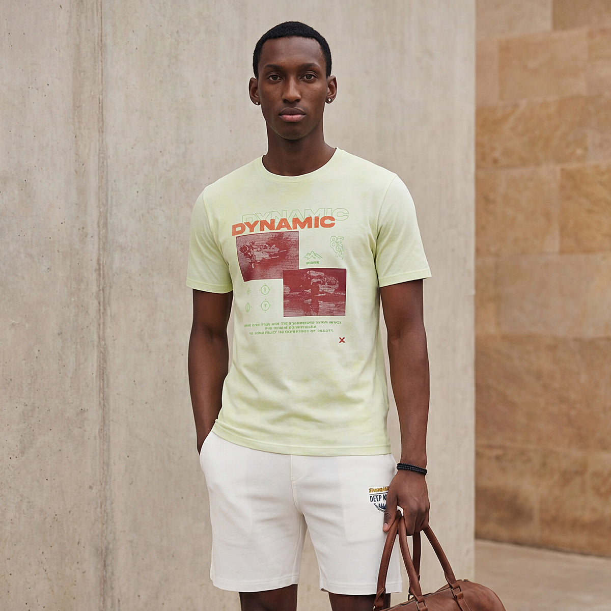 Killer Men Yellow Printed Slim Fit T-Shirts