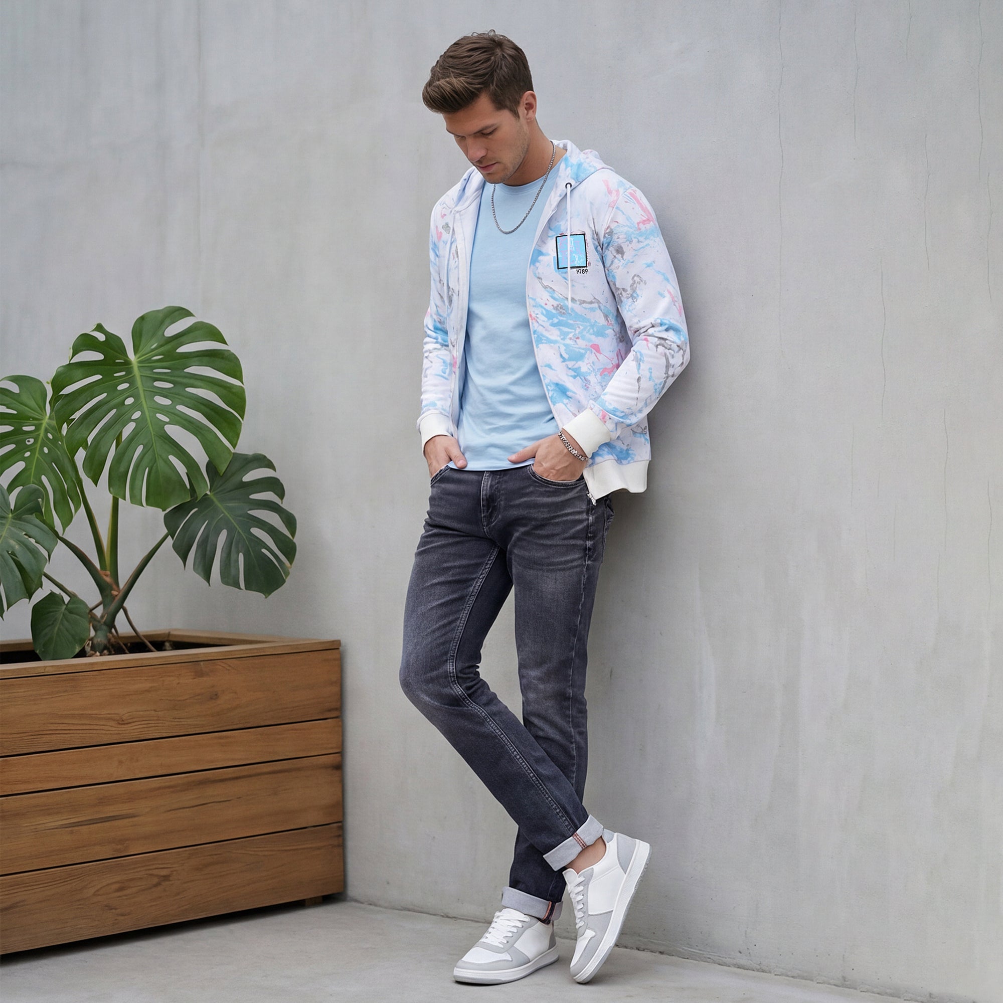 Killer Men White Hooded Sweat Shirts