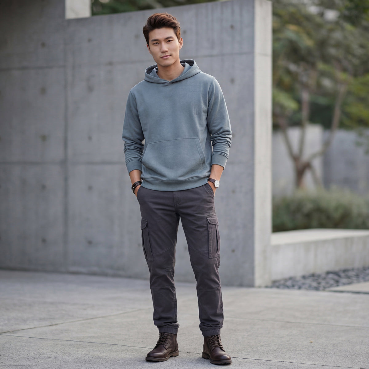 Killer Men Blue Hooded Sweat Shirts