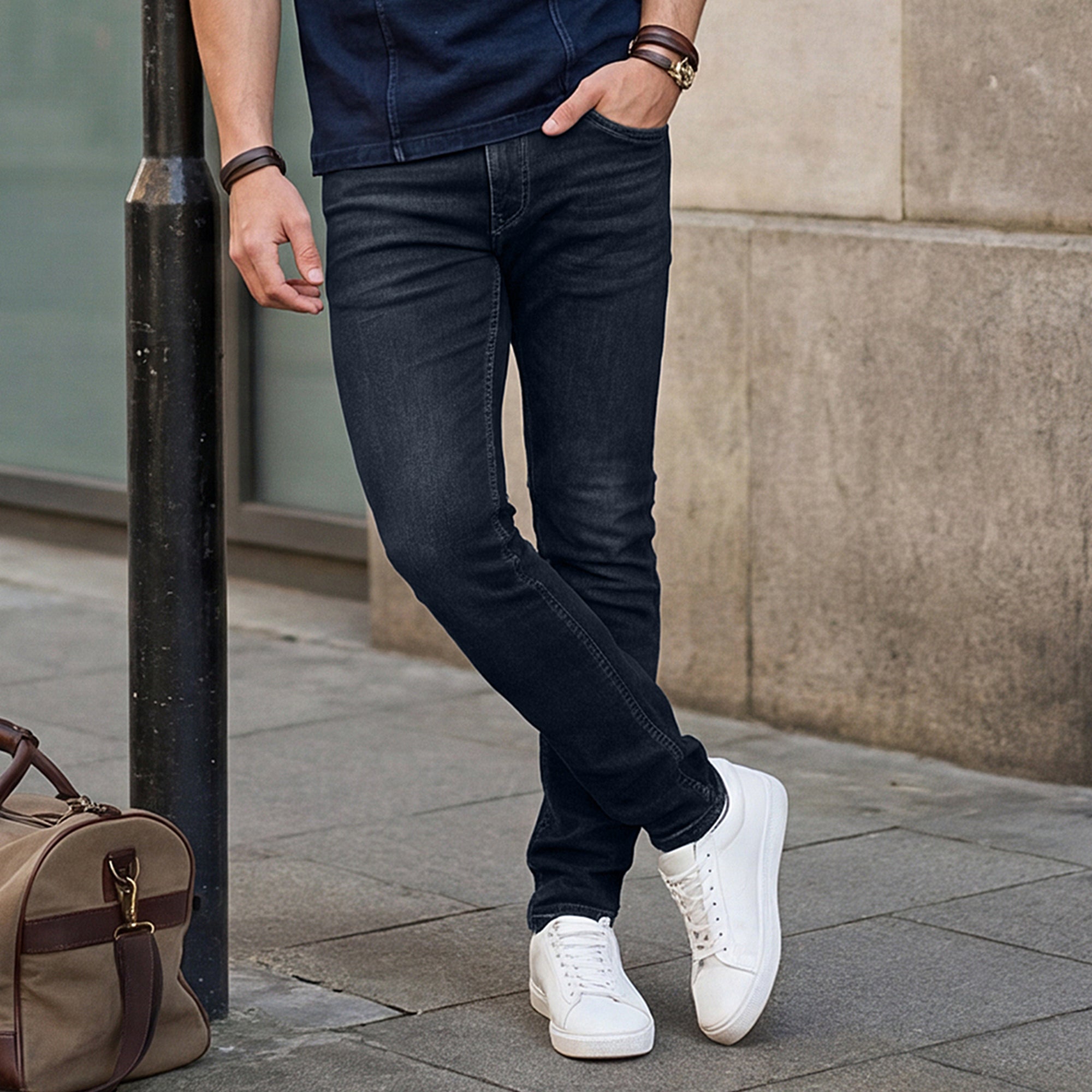 Killer Men Green Solid Slim Fit Jeans