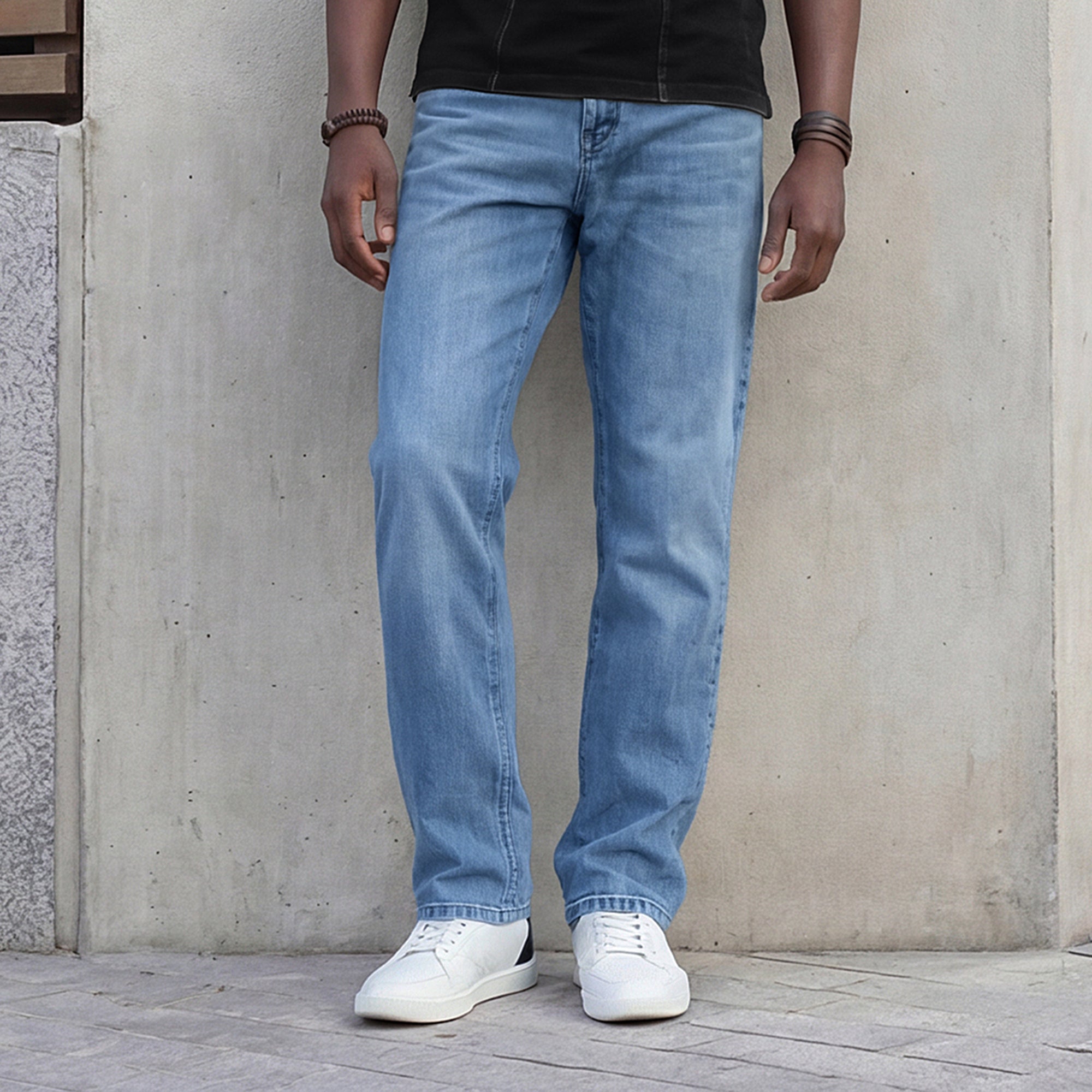 Killer Men Light Blue Solid Slim Fit Jeans