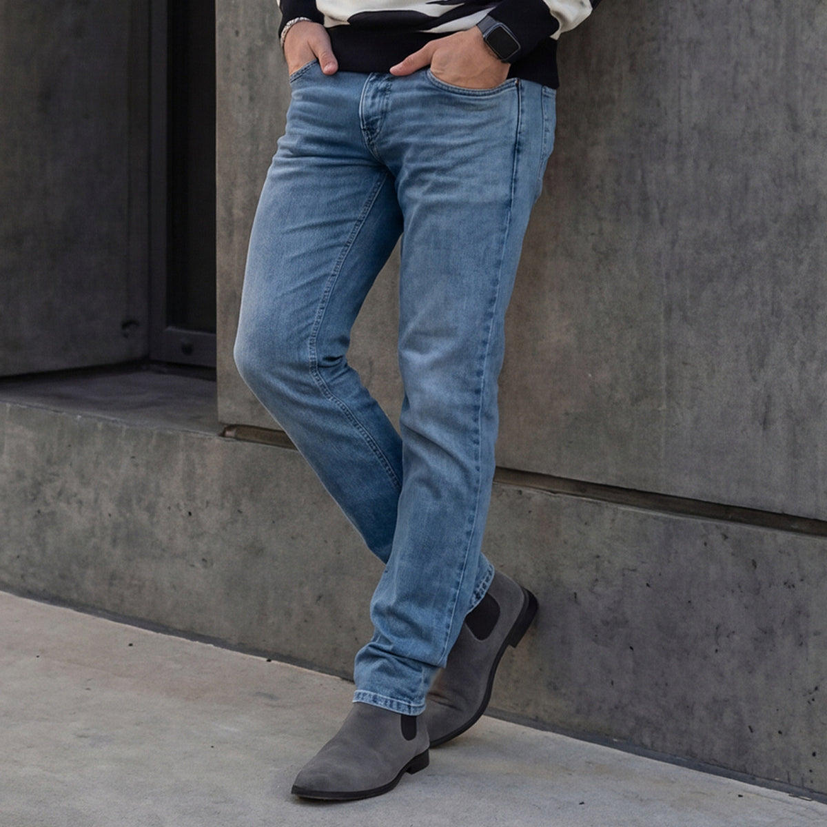 Killer Men Light Blue Solid Slim Fit Jeans