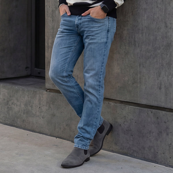 Killer Men Light Blue Solid Slim Fit Jeans