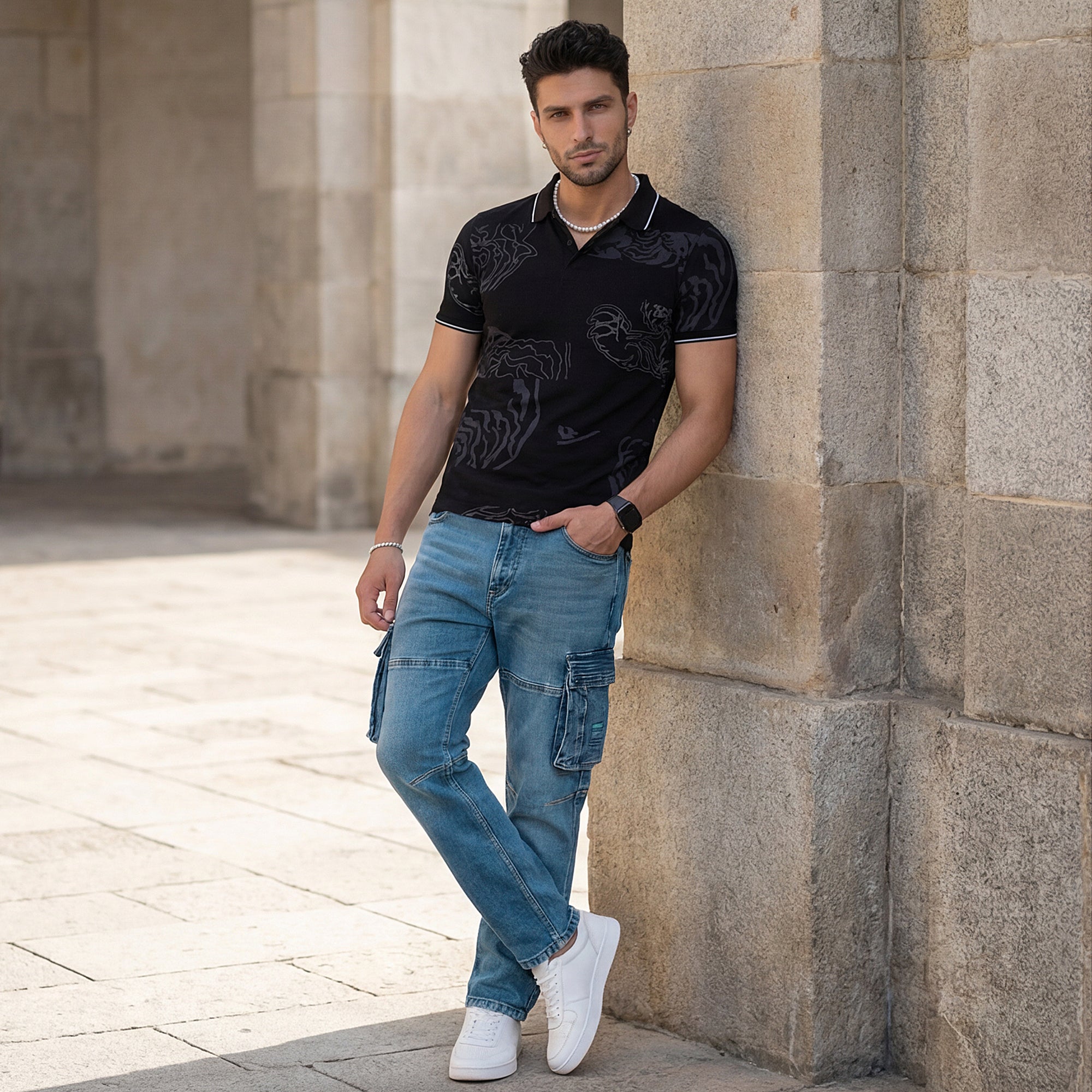 Killer Men Light Blue Loose Fit Jeans