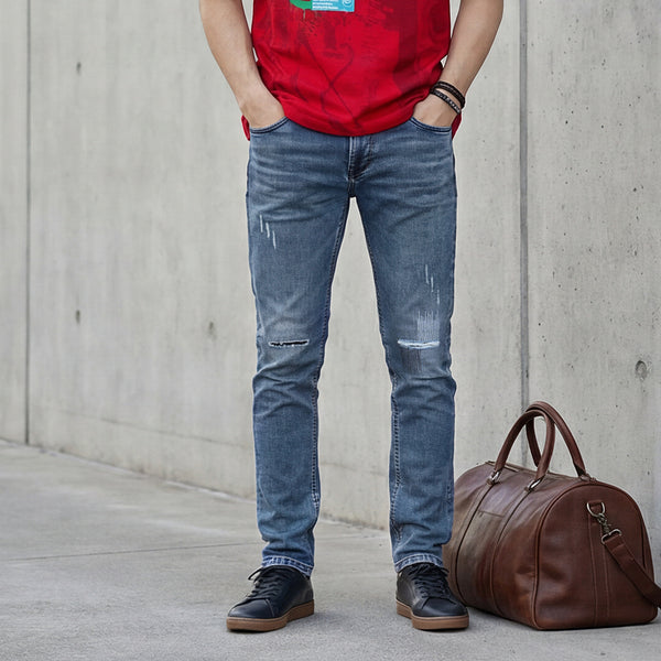 Killer Men Light Blue Solid Slim Fit Jeans