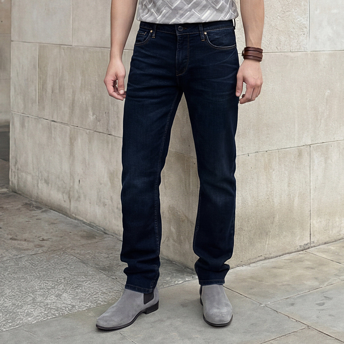 Killer Men Dark Blue Solid Slim Fit Jeans