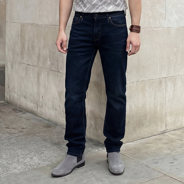 Killer Men Dark Blue Solid Slim Fit Jeans
