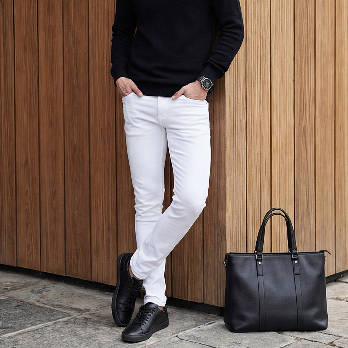 Killer Men White Solid Slim Fit Jeans