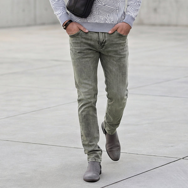 Killer Men Light Green Solid Slim Fit Jeans