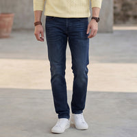 Killer Men Dark Blue Solid Slim Fit Jeans