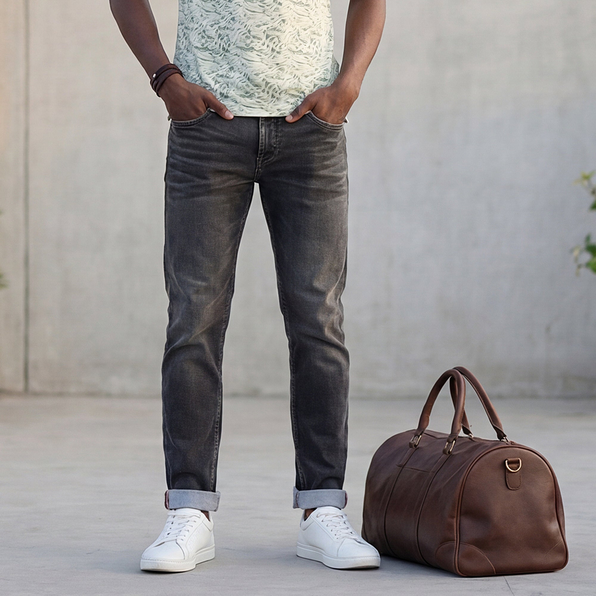 Killer Men Dark Green Solid Slim Fit Jeans