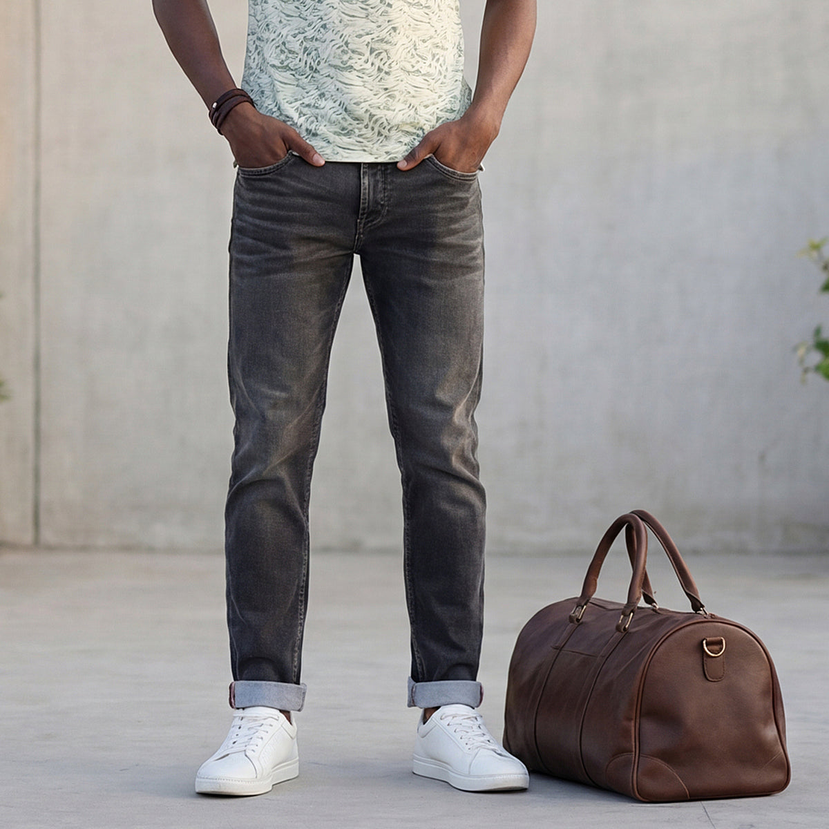 Killer Men Dark Green Solid Slim Fit Jeans