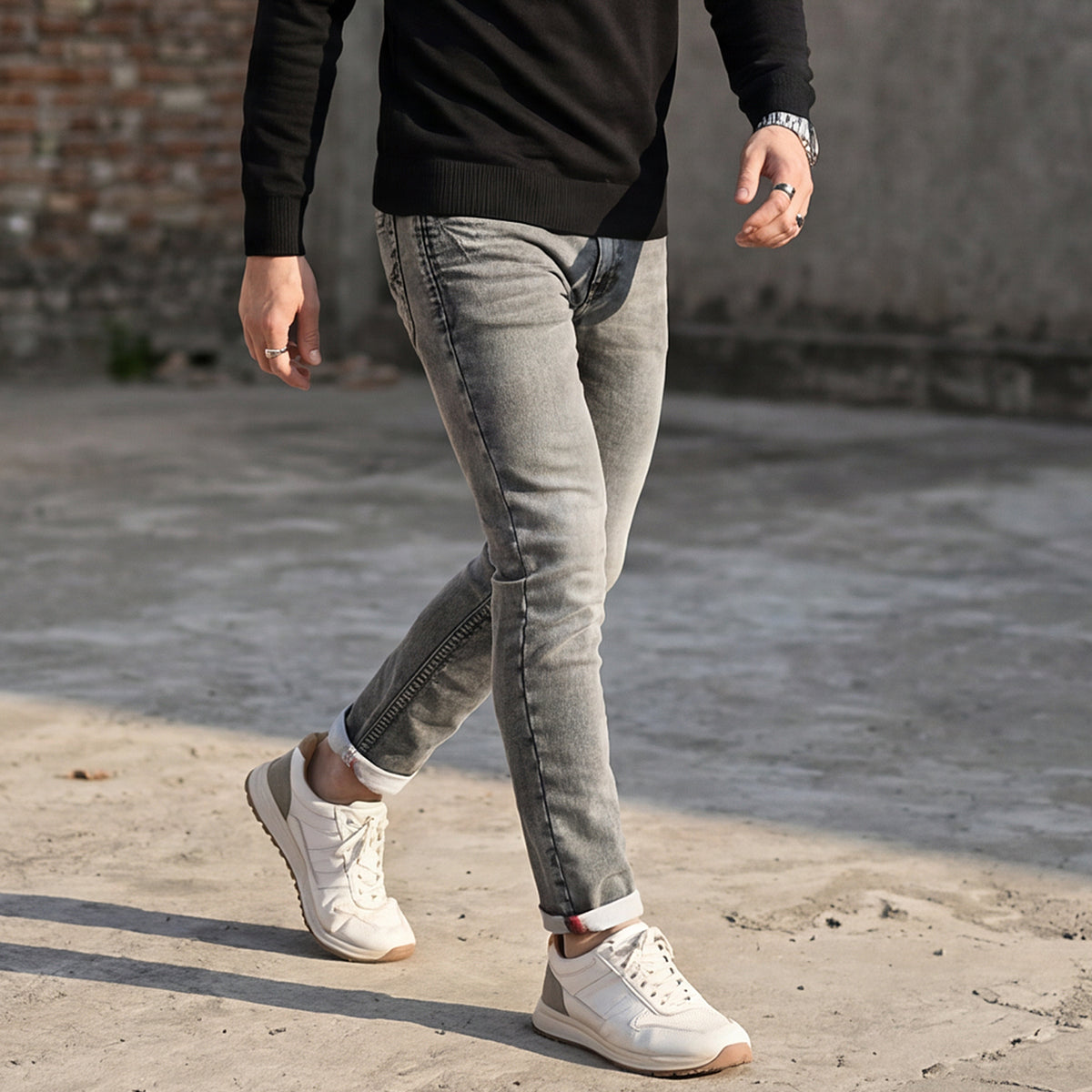 Killer Men Light Green Solid Slim Fit Jeans