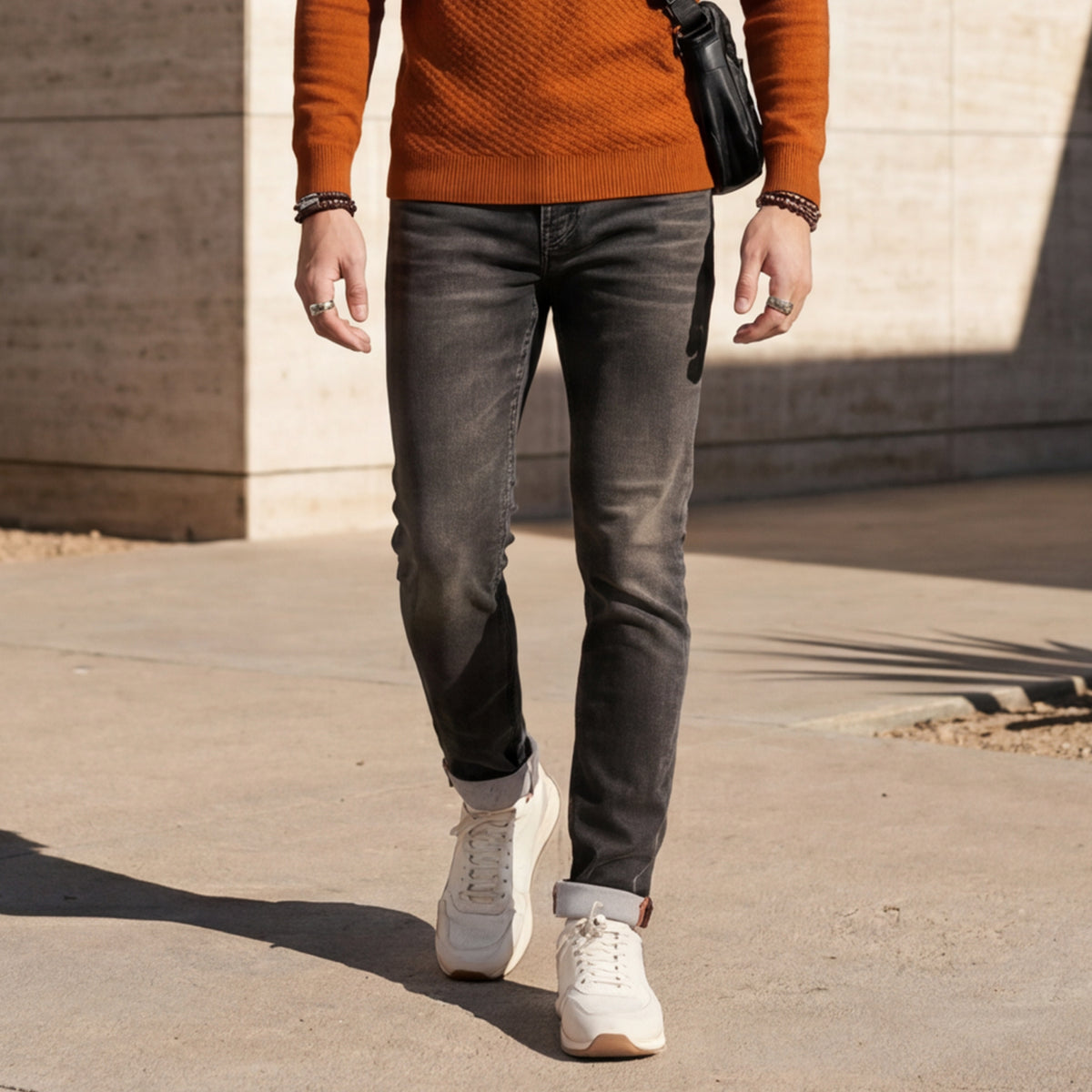 Killer Men Dark Green Solid Slim Fit Jeans