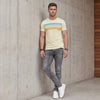 Killer Men Yellow Printed Slim Fit T-Shirts