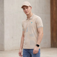 Killer Men Beige Printed Slim Fit T-Shirts