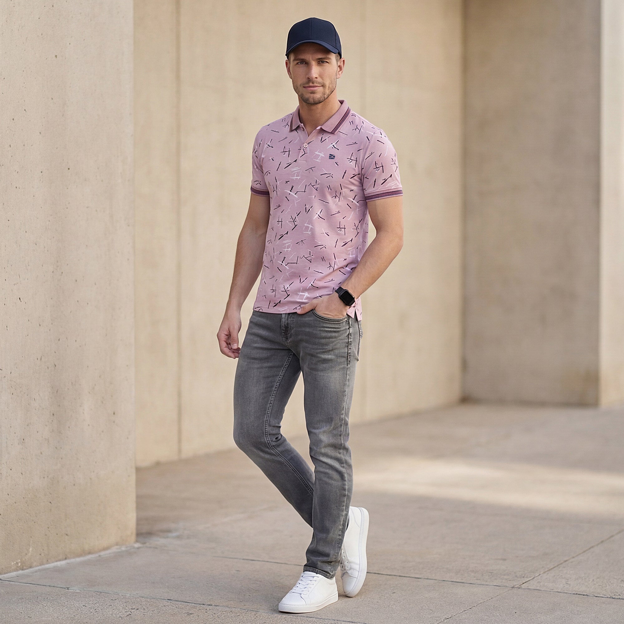 Killer Men Purple Printed Slim Fit T-Shirts