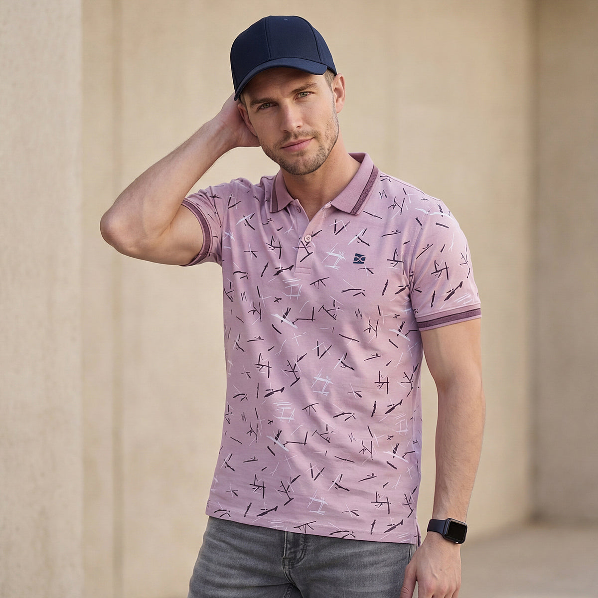 Killer Men Purple Printed Slim Fit T-Shirts