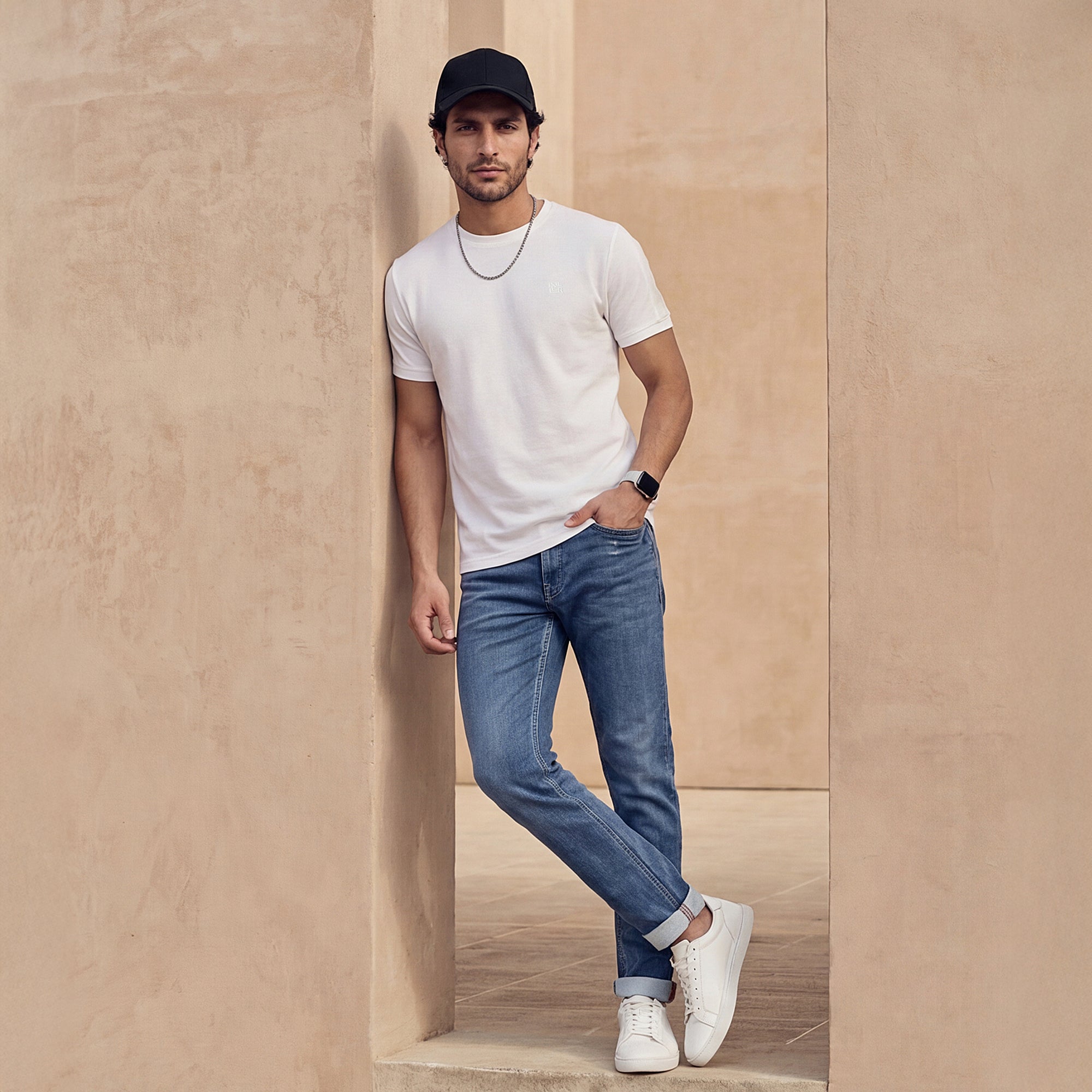 Killer Men White Printed Slim Fit T-Shirts