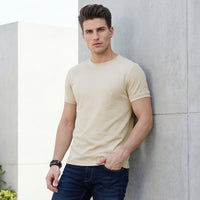 Killer Men Beige Printed Slim Fit T-Shirts