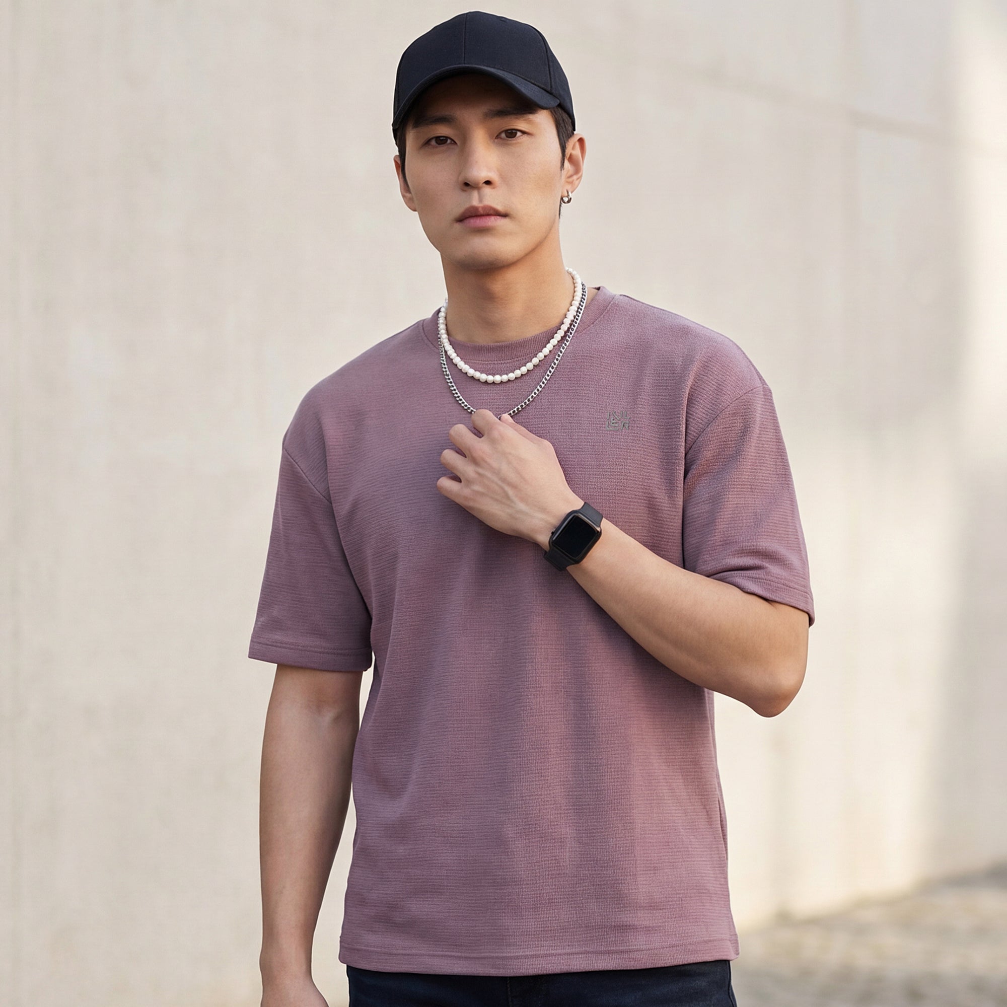 Killer Men Purple Printed Slim Fit T-Shirts