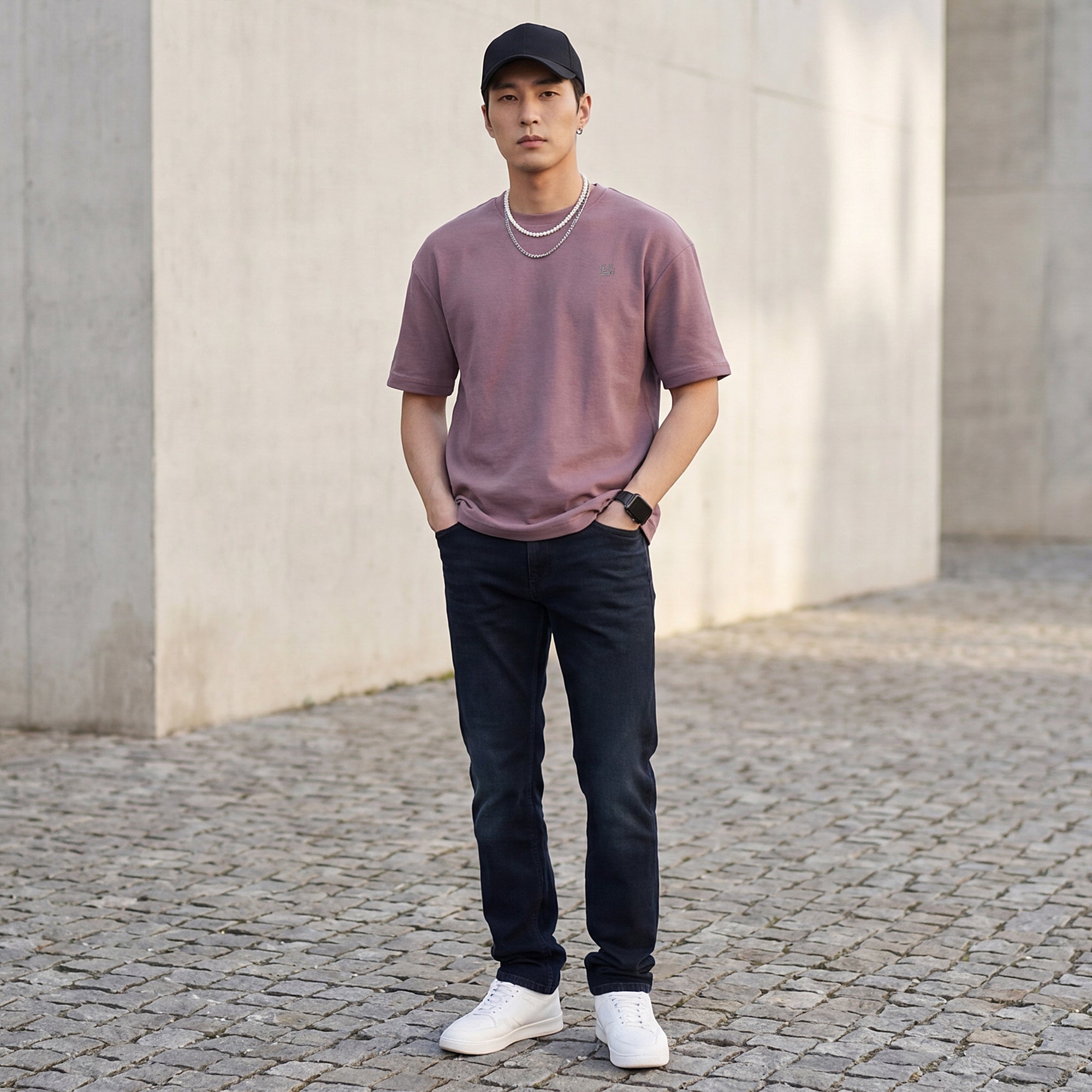 Killer Men Purple Printed Slim Fit T-Shirts