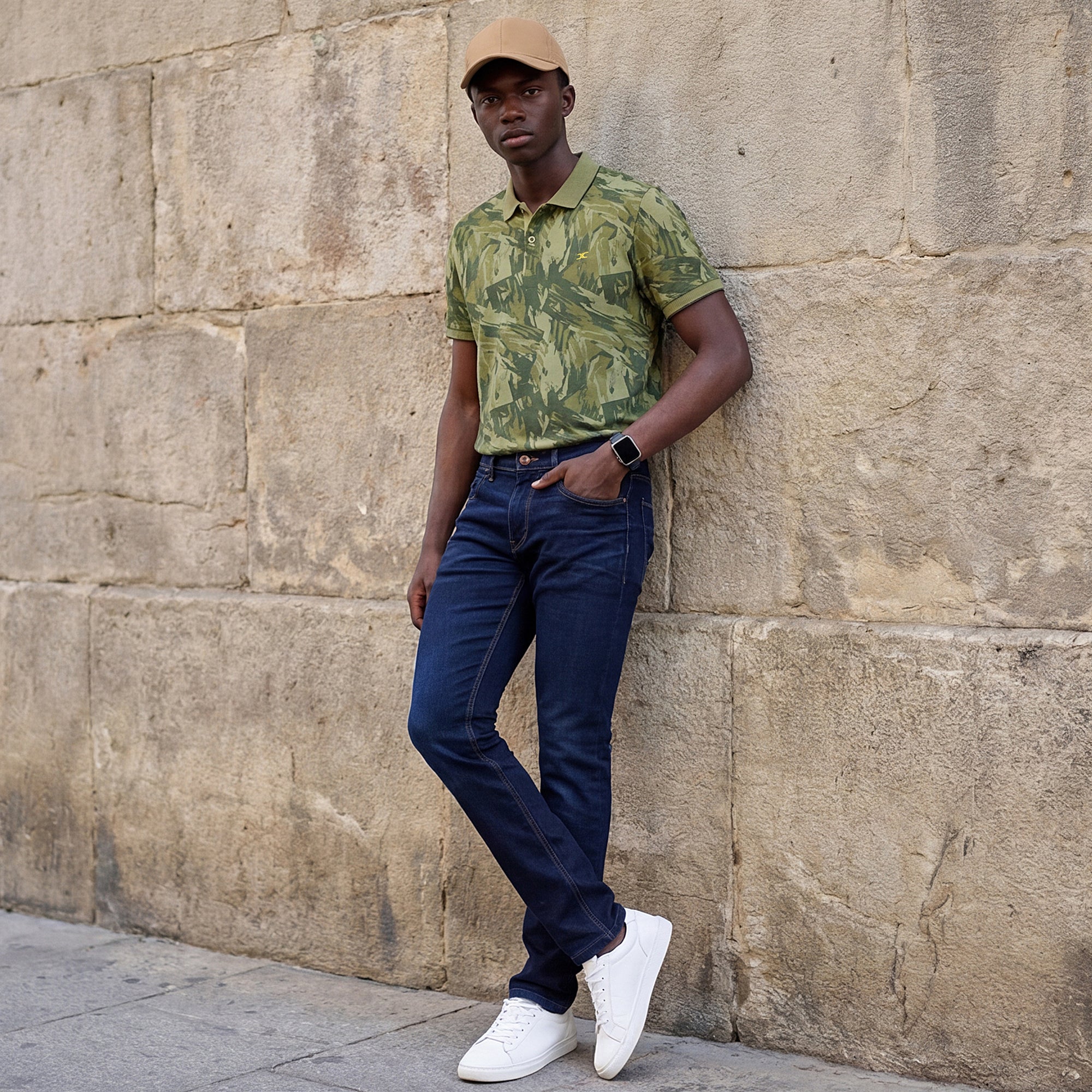 Killer Men Green Printed Slim Fit T-Shirts