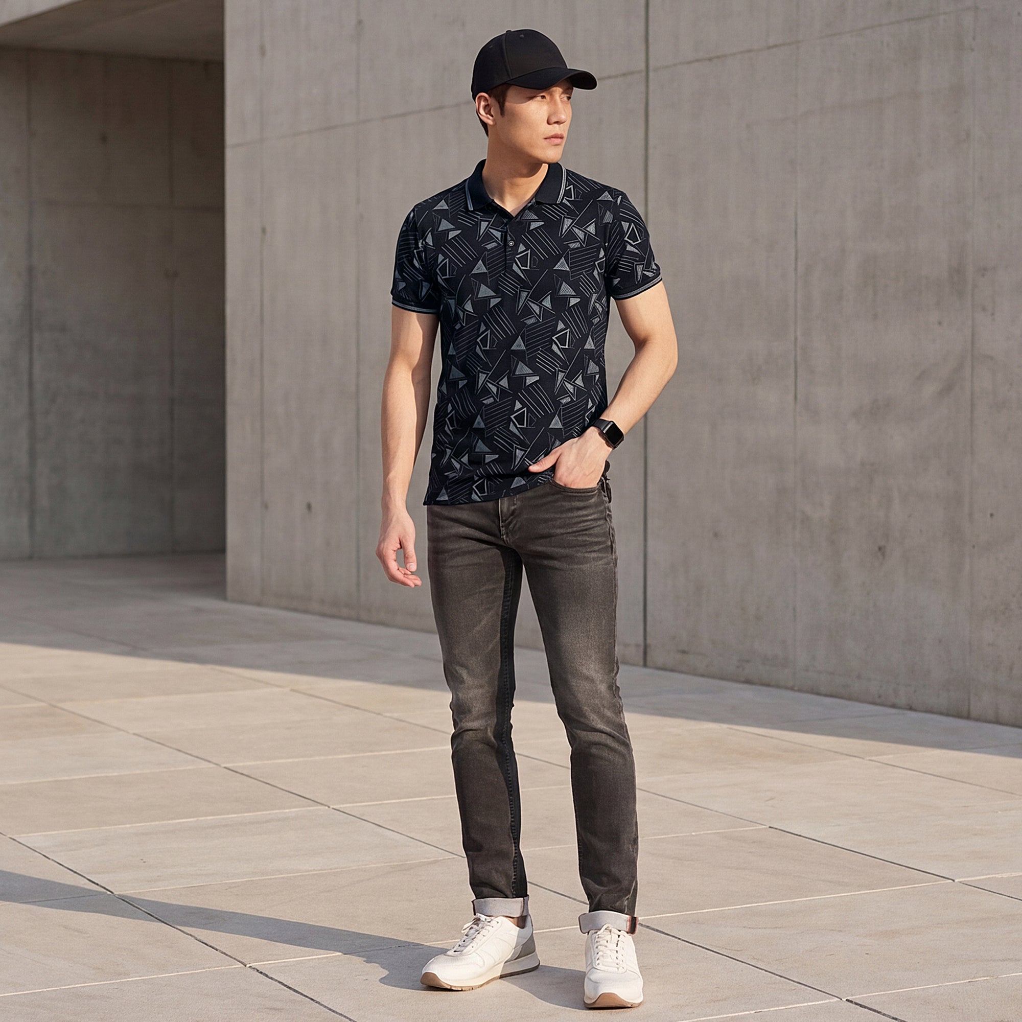 Killer Men Black Printed Slim Fit T-Shirts